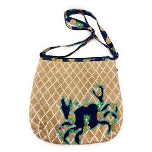 NWOT Vera Bradley Beach Crossbody - Toucan Party Pineapple Crab